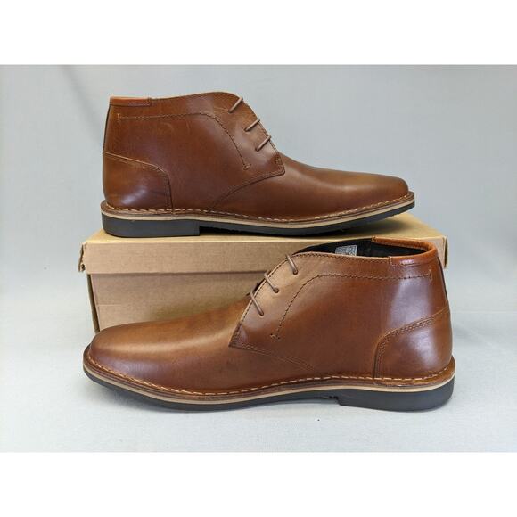 Steve Madden Harken Chukka Boots Cognac Lace Up Leather Shoe Mens Size 15 - Picture 3 of 9
